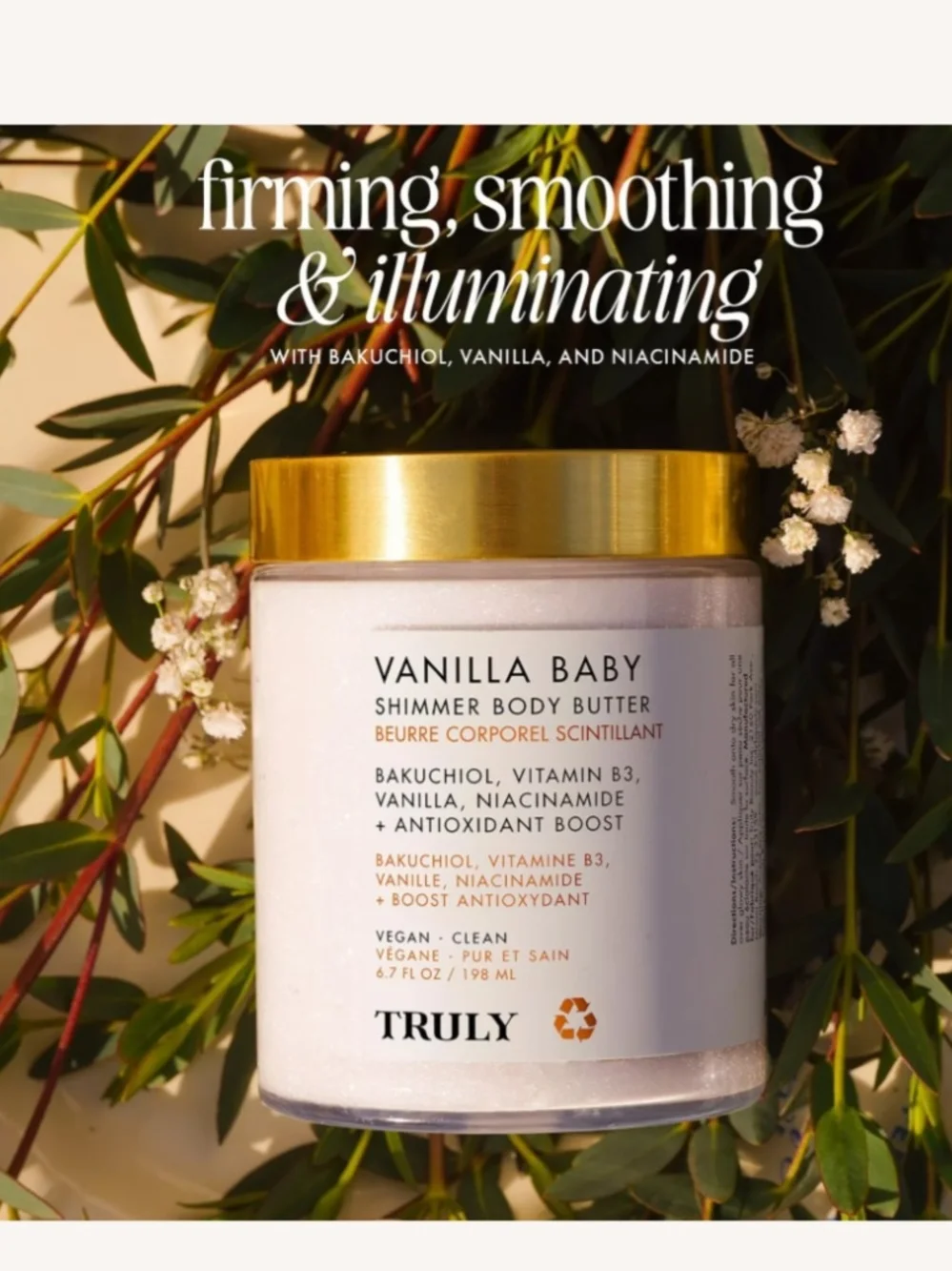 TRULY Vanilla Baby Shimmer Body Butter 6.7oz